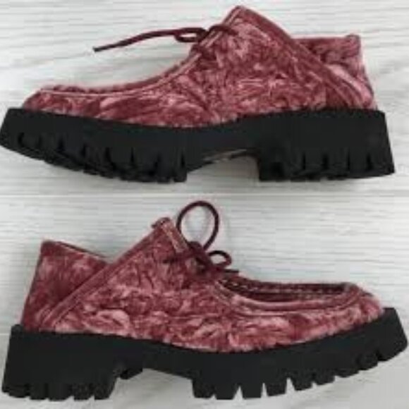 Free People Shoes - Free People Convertible Velvet Oxford Loafers with Lug Sole